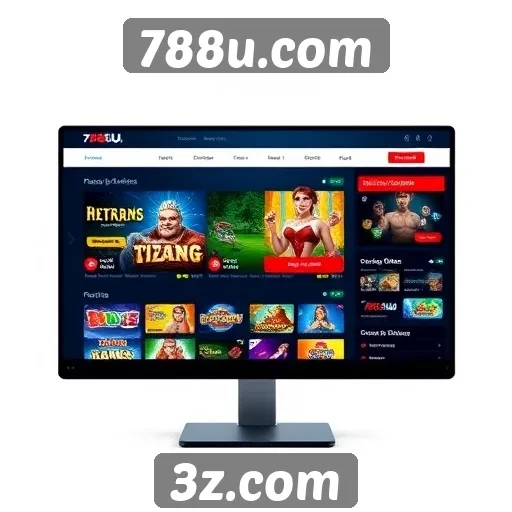 Análise da interface de usuário do site 788u.com